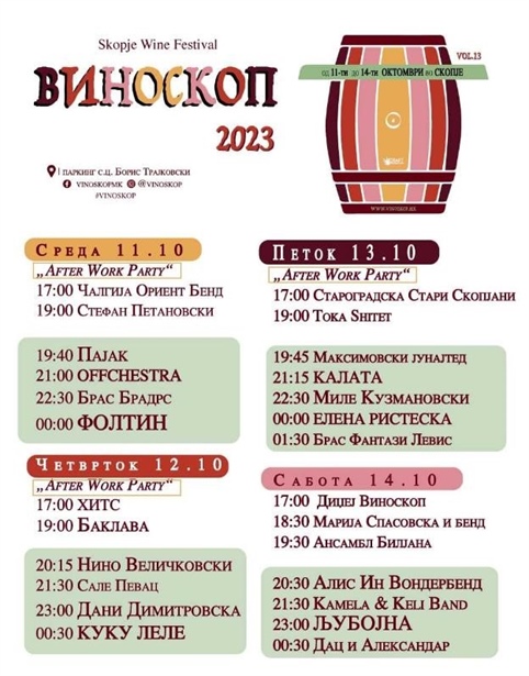 [Скопје] Виноскоп - 2023